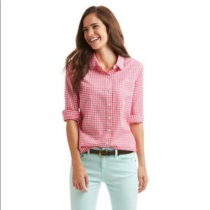 Vineyard Vines Pink Gingham Oxford Button Down  12
